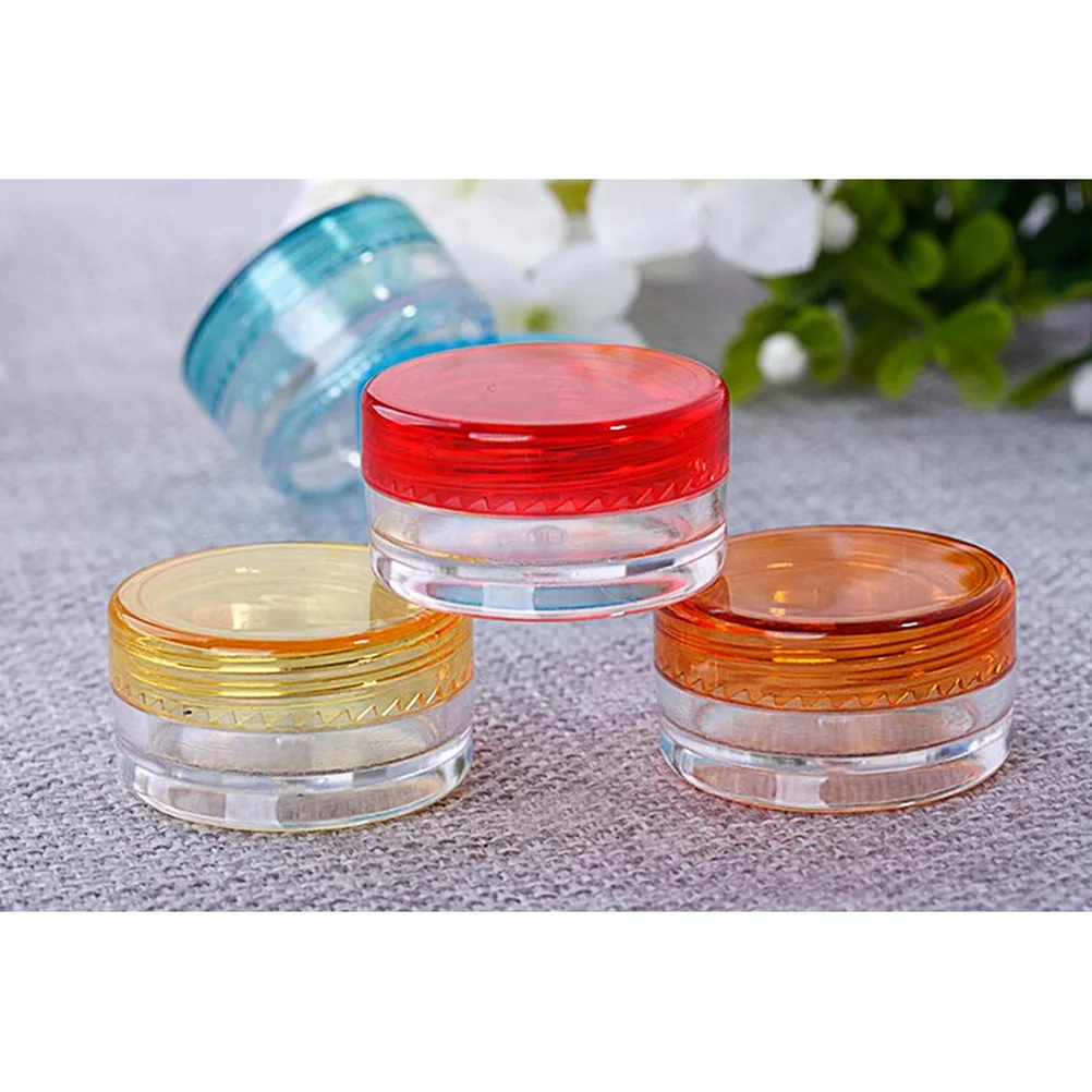 Nail Art Cosmetic Bead Storage Container Round Bottle Transparent Makeup Tools 5g 10Pcs/Set Plastic Empty Jar Pot Box | Красота и