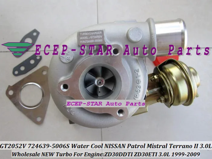 GT2052V 724639-5006S 705954-0013 Water Cooled Turbocharger for NISSAN Patrol Mistral TERRANO II ZD30DDTI ZD30ETI 3.0L TURBO (4)