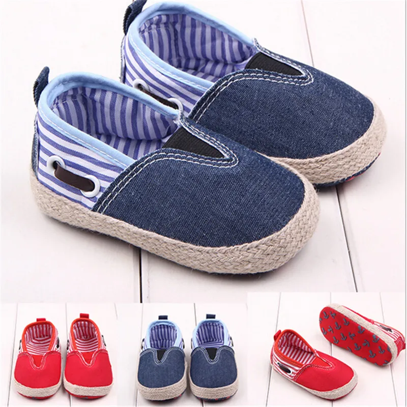 Casual Infant Newborn Soft Soled Anti Slip Indoor Shoes Striped