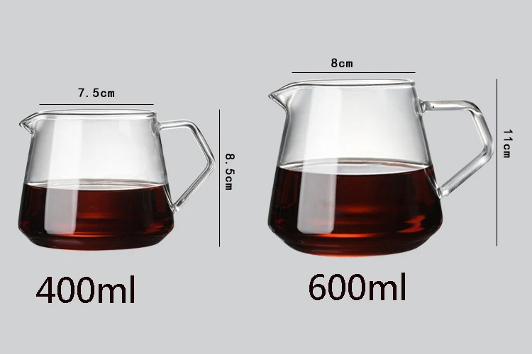 400 мл/650 мл стеклянная кофейная емкость для совместного использования домашний ручной пивоваренный кофейник ручная кофейная форма под лед капельная Кофеварка