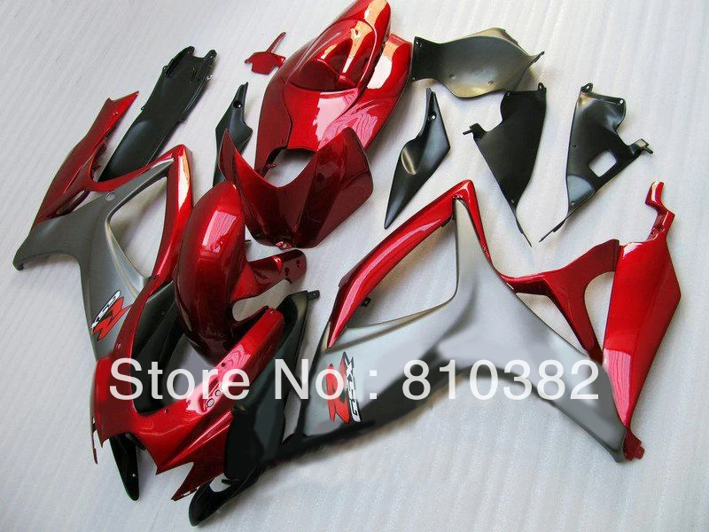

Injection Mold Fairing kit for GSXR600 750 06 07 GSXR600 GSXR750 GSX-R600 750 K6 2006 2007 faashion red black Fairings set SB4