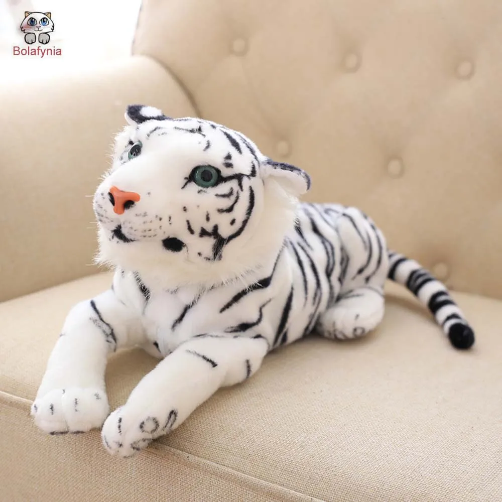 Cartoon Spotted White Tiger Animal Tissue Paper Box Practic Plush Stuffed Toy