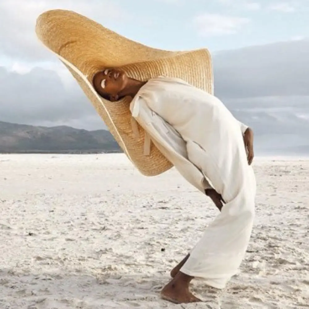 Модная большая пляжная шляпа от солнца с защитой от ультрафиолета, складная соломенная шляпа, летняя соломенная шляпа, женская пляжная шляпа с большими широкими полями