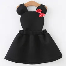 Весенне-осенняя одежда для детей; милое платье с Минни для девочек; однотонные хлопковые вечерние платья с бантом для дня рождения; платье для маленьких девочек; Vestidos