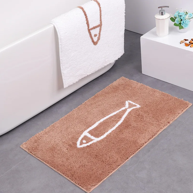 New Long Thicken Cartoon Fish Floor Mats Bedroom Bathroom Kitchen Non-slip Tapete Porch Doormat Area Rugs Carpets Deurmat 3 size | Дом и сад