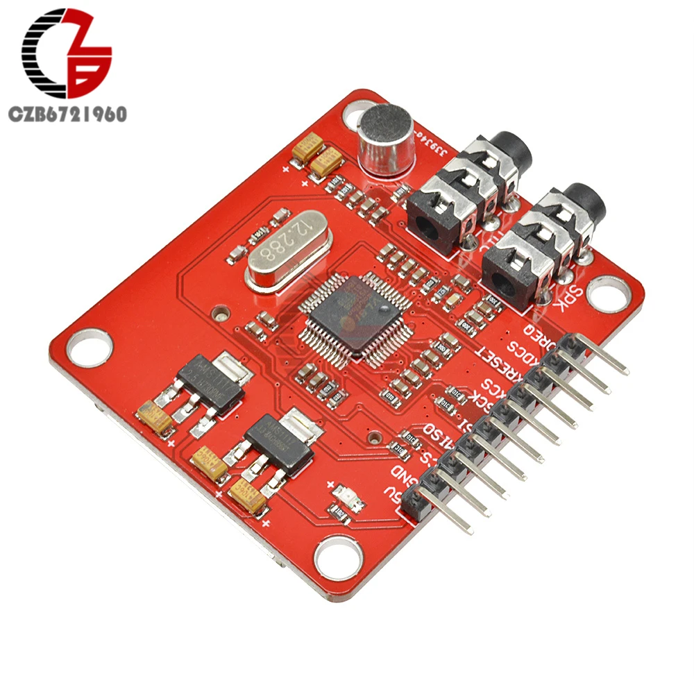 VS1053 VS1053B Ogg Vorbis MP3 AAC WMA FLAC WAV MIDI аудио декодер модуль кодировщика с I/O UART SD слот для карты ADC DSP для Arduino