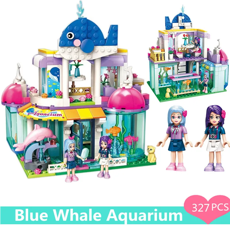 

Blue Whale Aquarlum Fish Educational Building Blocks Bricks Toys for Children Compatible with Legoingly Friends Merry Christmas