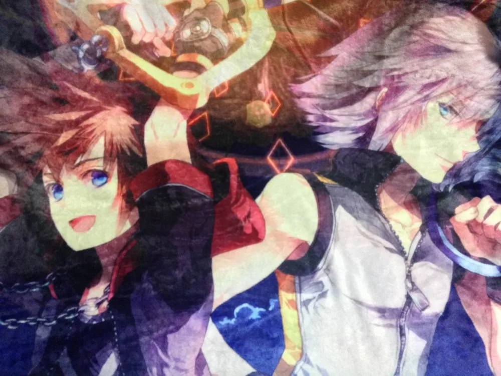 Окт. домашний текстиль Kingdom Hearts Аниме Сора Рику 120*200 см фланелевую ткань однослойный Одеяло#36758