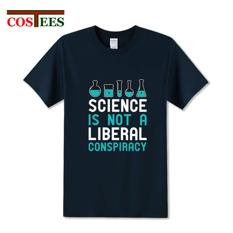 Science Is Not A Liberal Conspiracy T Shirts Scientific Test футболки с круглым вырезом коротким рукавом