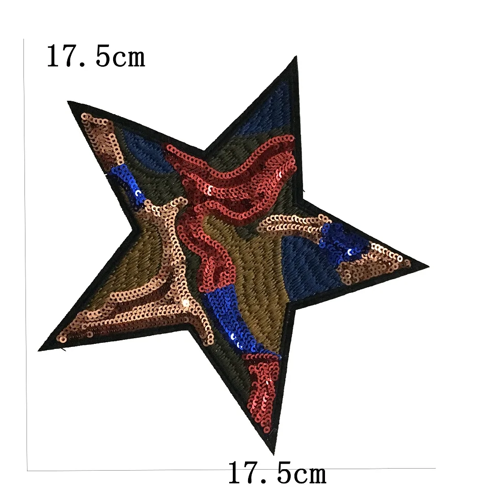4 шт./компл. блесток с нашивкой в виде звезды вышитые аппликации патчи для Костюмы брюки сумки DIY Repair швейная фурнитура