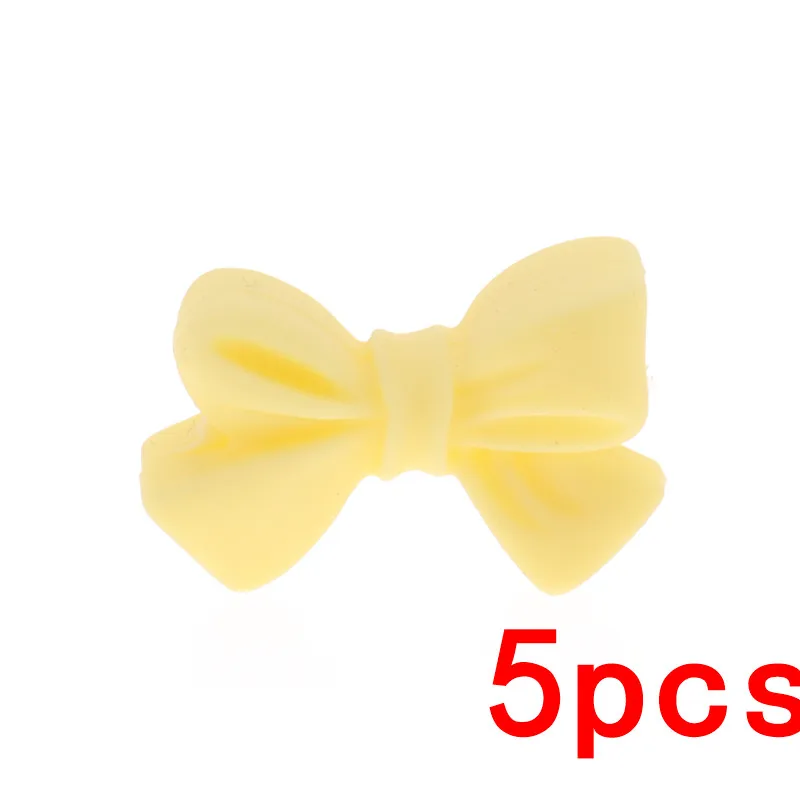 5 шт Силиконовые конфеты милые бусы сахар Bpa Бесплатно Детские Прорезыватели для зубов Ожерелье DIY Ювелирные изделия жевательный успокоитель цепи Пингвин, лиса - Цвет: 33  cream yellow
