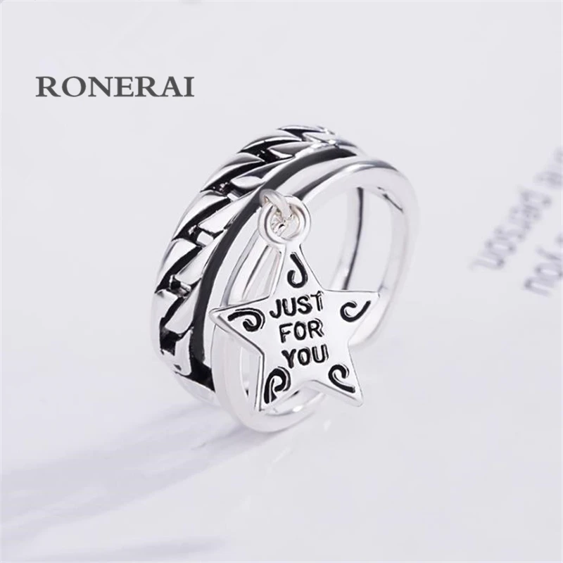 KOFSAC 2018 Charms Thai Silver 925 Jewelry Beautiful Lucky Star Geometric Rings For Women Girl Birthday Gift Minimalist | Украшения и