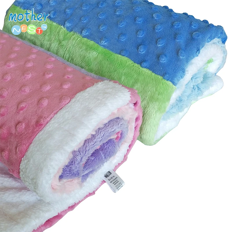 Многотканевое одеяло с 12 панелями, текстурированное одеяло в горошек для малышей, 30x40in, Двухслойное флисовое лоскутное одеяло, мягкий чехол для коляски