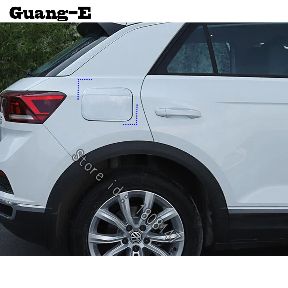 

For Volkswagen Vw T-ROC TROC 2017 2018 2019 Car sticker cover styling Gas/Fuel/Oil Tank Cover Cap auto trim frame parts plate 1pcs