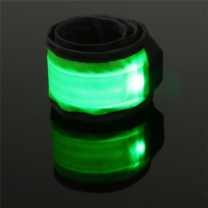 4Pcs Armbands Night Reflective Wristband LED Wristband Safety Reflector Bracelet Luminous Band For Running Cycling #4DC19 (9)