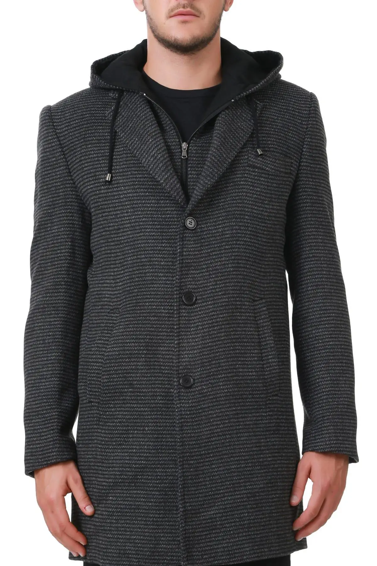 Мужская кофейная Overcoat-1020001P8213 с узором Dewberry