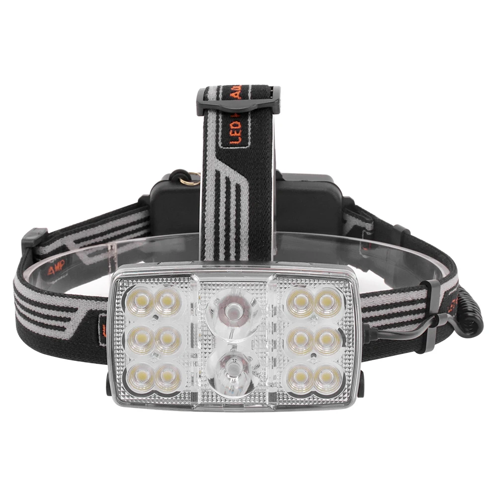 BORUiT XPE + 13 * COB светодиодный Мощный налобный фонарь 5000LM 11 режим фар Перезаряжаемые