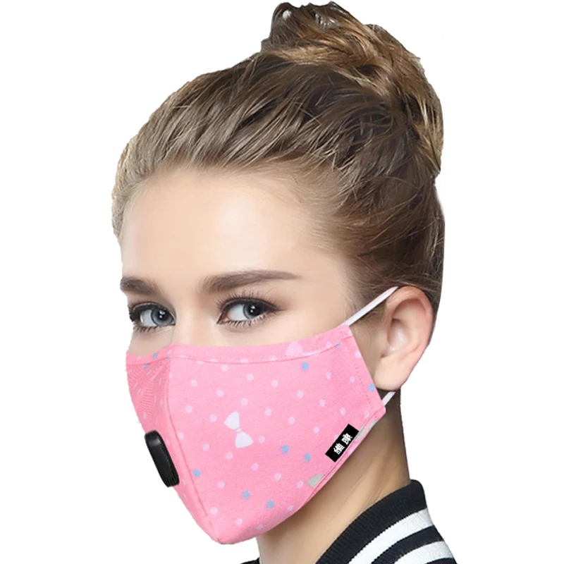 

1Pcs PM2.5 Anti Haze Cotton Mouth Mask Anti-Dust Mouth Mask Activated Carbon Filter Respirator Breath Valve Women Men Face Mask