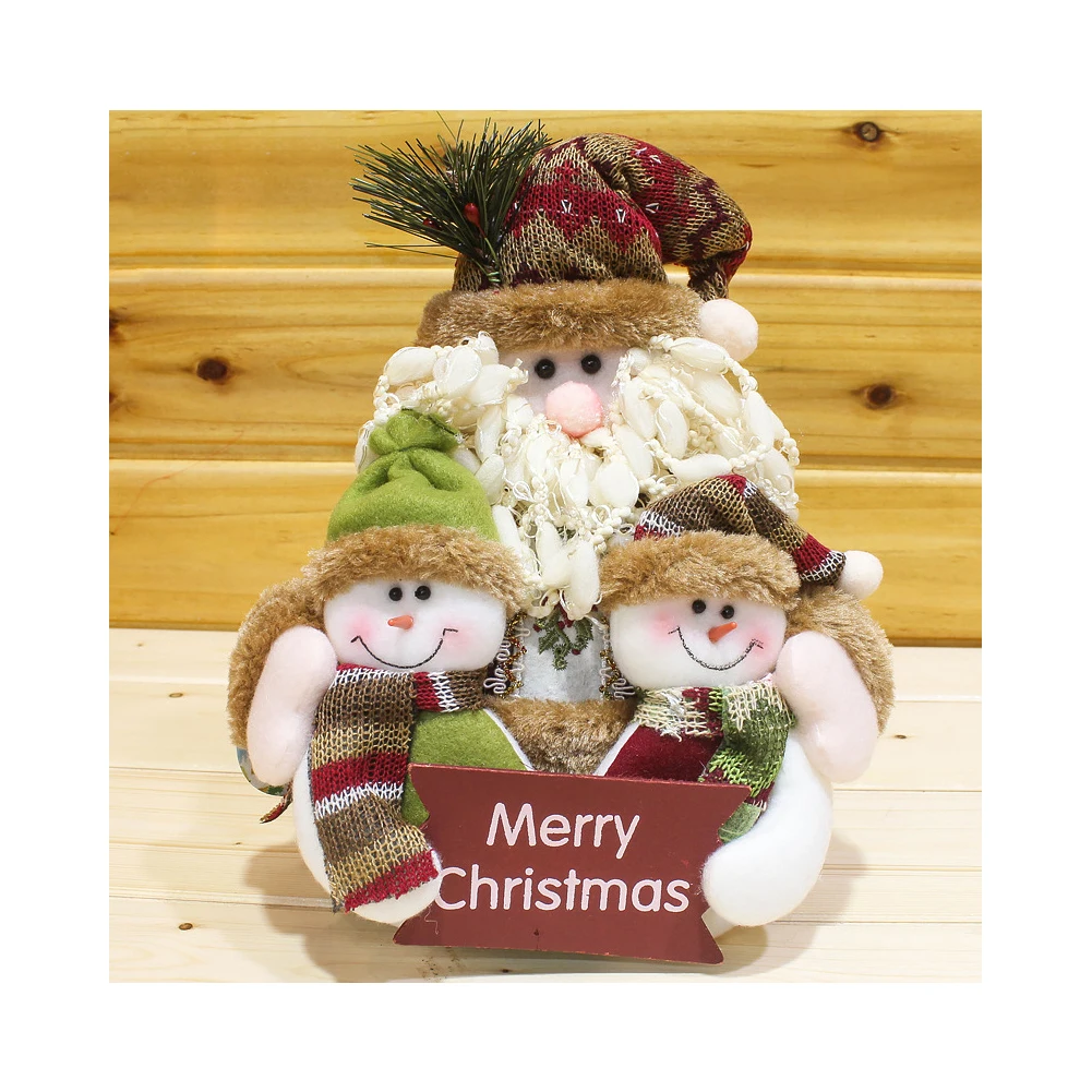 Christmas Gift Christmas Doll Family Portrait Santa Old Man Snowman Christmas Decoration Closet Door Window Decoration Festive
