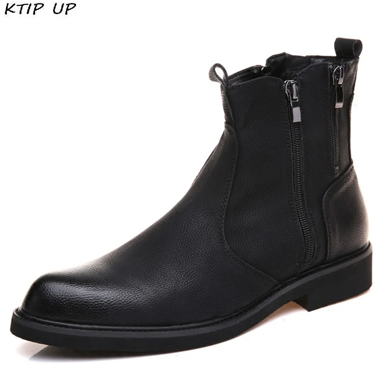 

New Men Chelsea Boots Ankle Boots Genuine Leather Man Boots Men Work Shoes Martin Boots Male Large Size Men Shoes Safety Shoes
