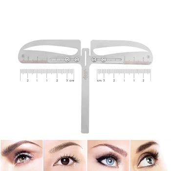

4 Pair EYebrow MoldsThree-point Positioning Balance Micro-blading Eyebrow Stencil Permanent Makeup Brow Stencils Reusable Design