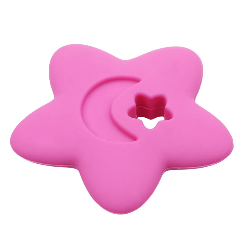 

Stars Silicone Teethers Teething Baby Shower Gift Pendant DIY Pacifier Clips Toy Food Grade Silicone