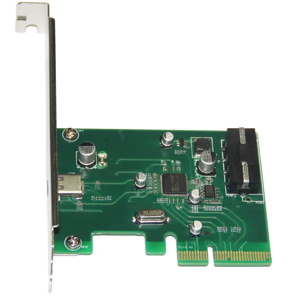 Desktop USB 3.1 Type-C port PCI-e Controller Card  PCI Express 4x to USB3.1 Type C Converter Adapter (3)