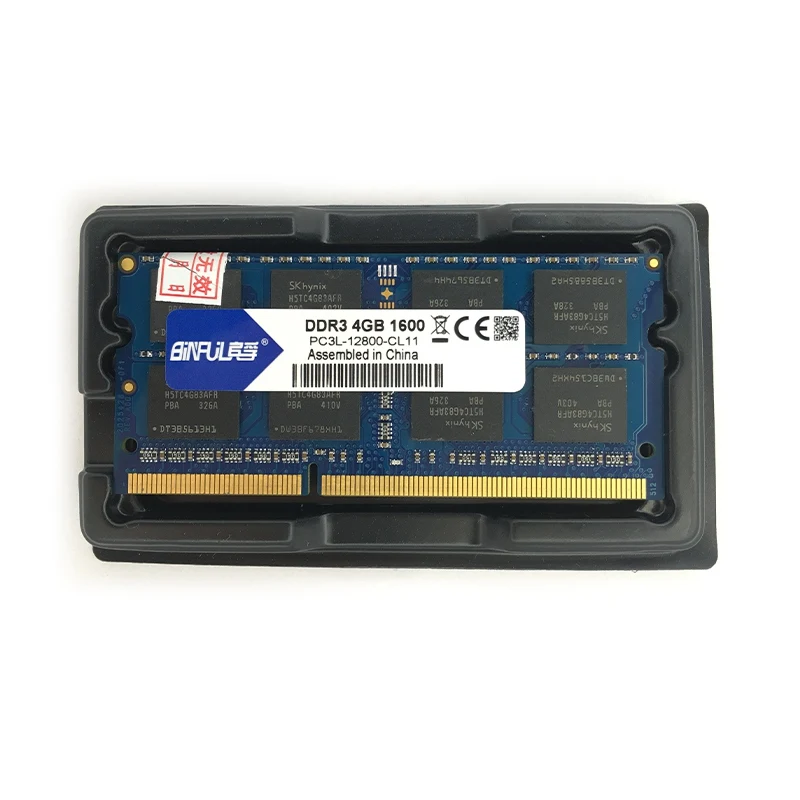 Binful бренд DDR3L 4 Гб 1600 МГц PC3-12800s 1,35 в низкое напряжение CL11 SODIMM 204pin оперативная память для ноутбука