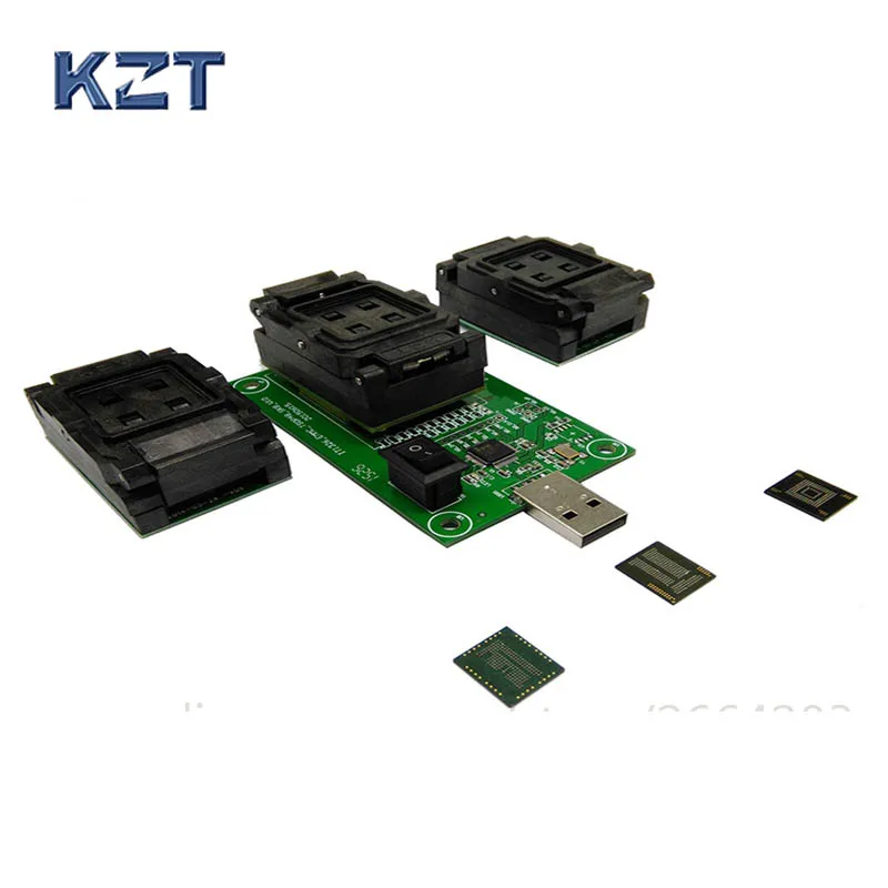 

3 IN 1 eMMC eMCP Test Socket BGA153/169 BGA162/186 BGA221 Reader 11x10mm 11.5x13mm 12x16mm 12x18mm 14x18mm Flash Data Recovery