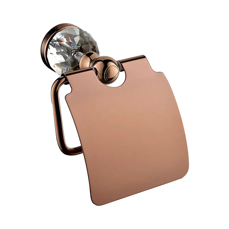 New Wall Mounted luxury Crystal Style Solid Brass Rose gold Toilet
