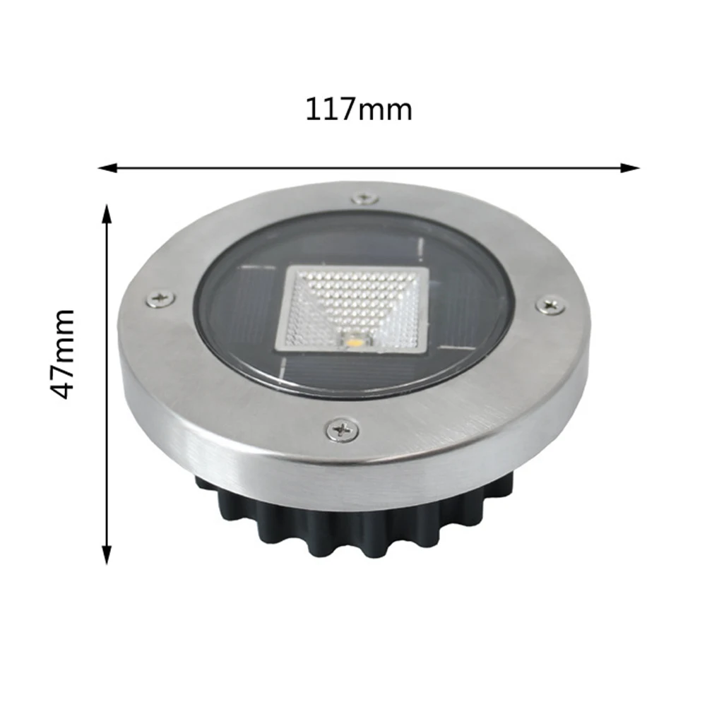Светодиодный подземный светильник на солнечной батарее, открытый водонепроницаемый Солнечный дорожка, садовый ландшафтный светильник