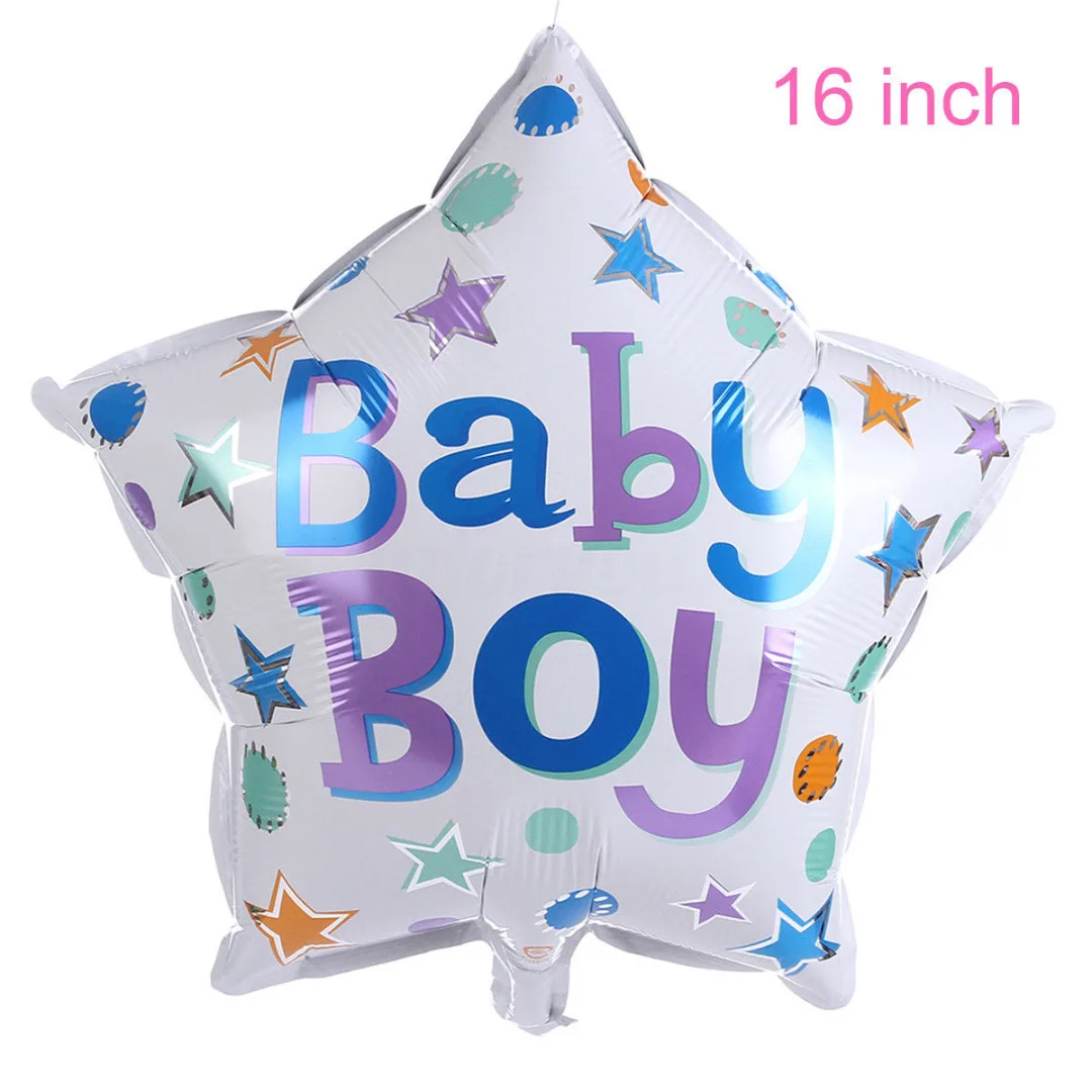 5Pcs Happy Age 1st Birthday Number Helium Foil Balloon Baby Party Decor Boy Girl Blue/Pink