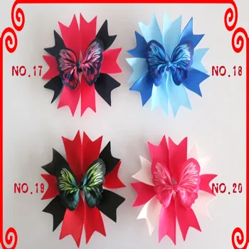 

50 BLESSING Good Girl Custom Boutique 3.5" A-butterfly Hair Bow Clip Wholesale