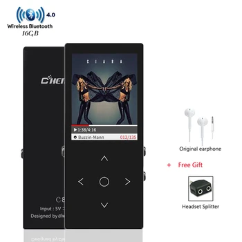 

2018 New Bluetooth4.0 MP3 Player 16GBTouch Keys 1.8 inch Screen lossless Metal Music Player with FM Radio,E-book,TF Card