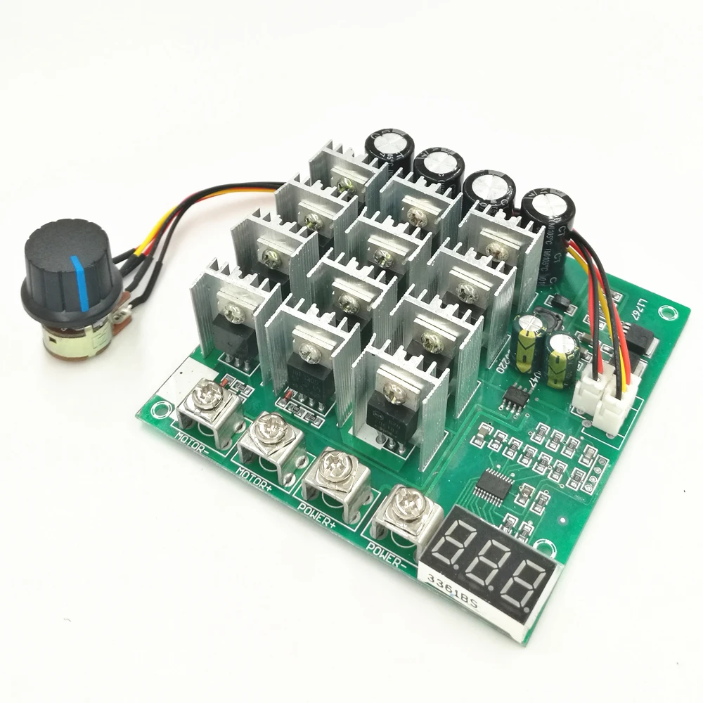 

DC 10-55V PWM DC Motor Speed Controller 3000W 12V 24V 36V 40V 50V 60A Speed Switch(6.8)