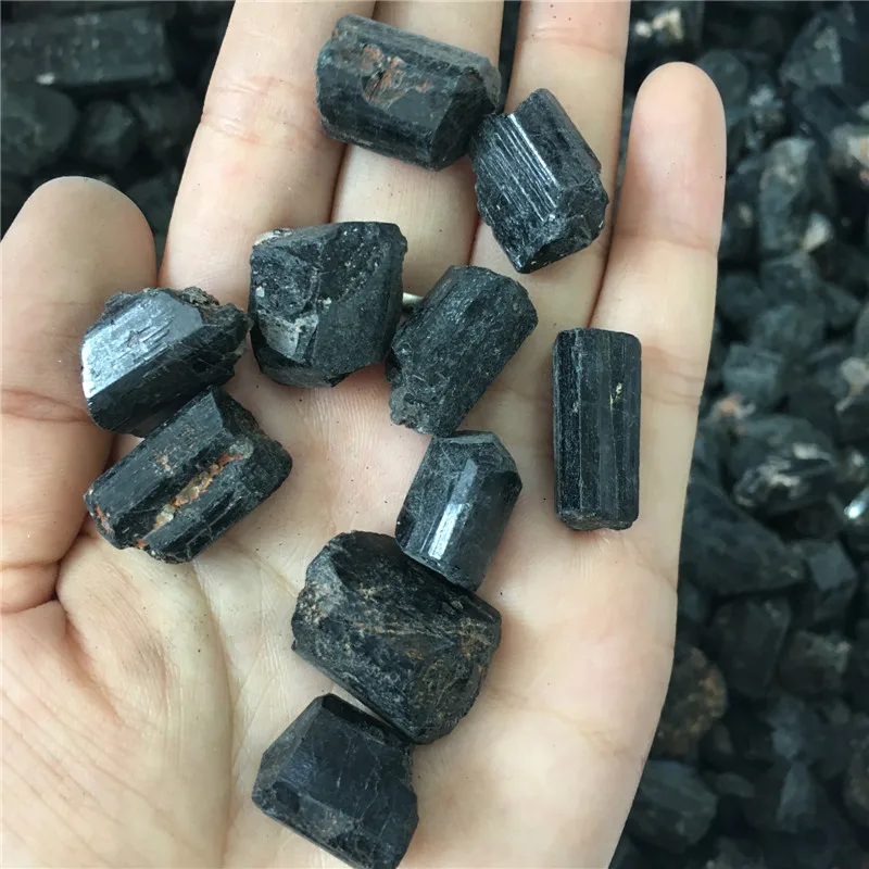 

10pcs free shipping natural Black tourmaline rough stones reiki healing crystal raw gemstone specimen for home decor wholesale