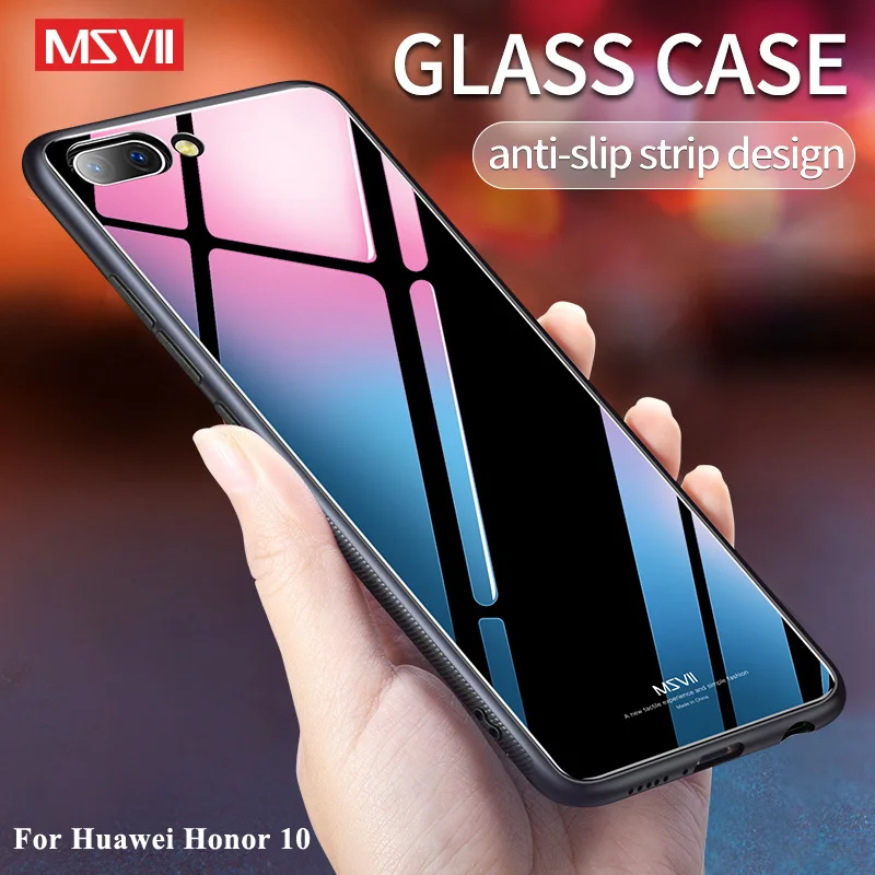 MSVII чехол для huawei Honor 10 Lite тонкий View стеклянная крышка V10 Hono10 чехлы |