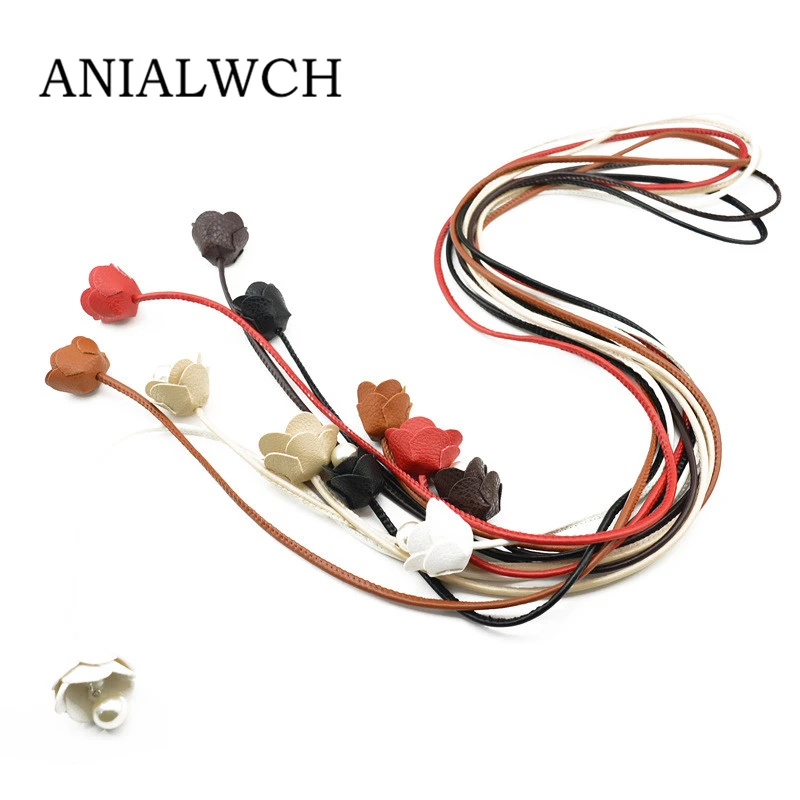 

160CM DESIGNER TASSEL FINE BELT BELT CORSET FOR WOMEN DRESS 2019 NEW PEARL FLOWERS KNOTTED NARROW BELT FEMALE CHAIN BELT J128