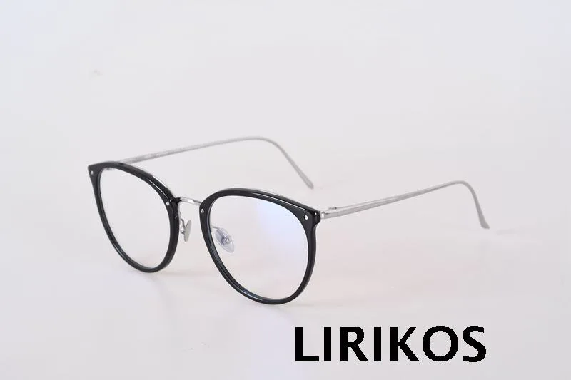SLIVER LIRIKOS чистый Титан бабушка шик модный округлые Для женщин очки - Цвет оправы: SLIVER