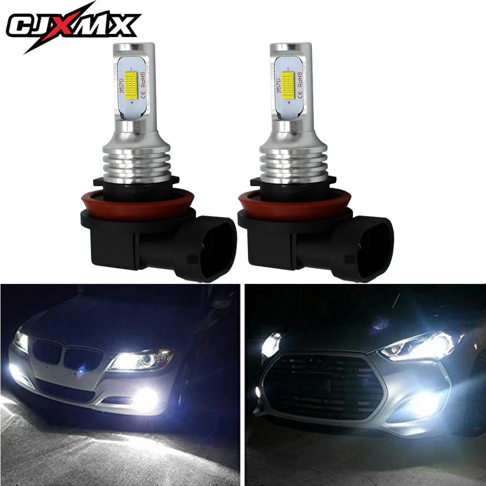 CJXMX 2 шт. H16 светодиодный лампы 1600LM светодиоды с чипом CSP супер яркие