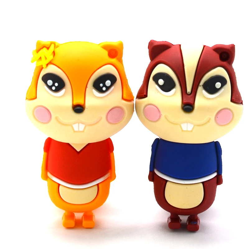 Мультяшный флеш-накопитель Chipmunk белка USB флеш-накопитель карта памяти 8g 16g 32g флешки Высокоскоростной USB 3,0 флэш-накопитель подарок