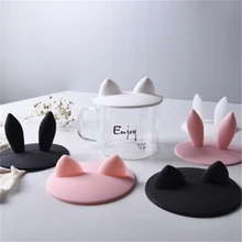 Силиконовые чашки с кроличьими ушками крышки милые пылезащитные многоразовые крышки для чашек с защитой от пыли многоразовые уплотнительные крышки для кофейных чашек с защитой от пыли