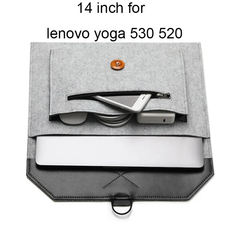 Сумка для планшета, ноутбука lenovo Yoga 920 720 530 520 Ideapad 320 13,3 13,9 14 15,6 дюймов, чехол из микрофибры, чехол-сумка - Цвет: 14 inch