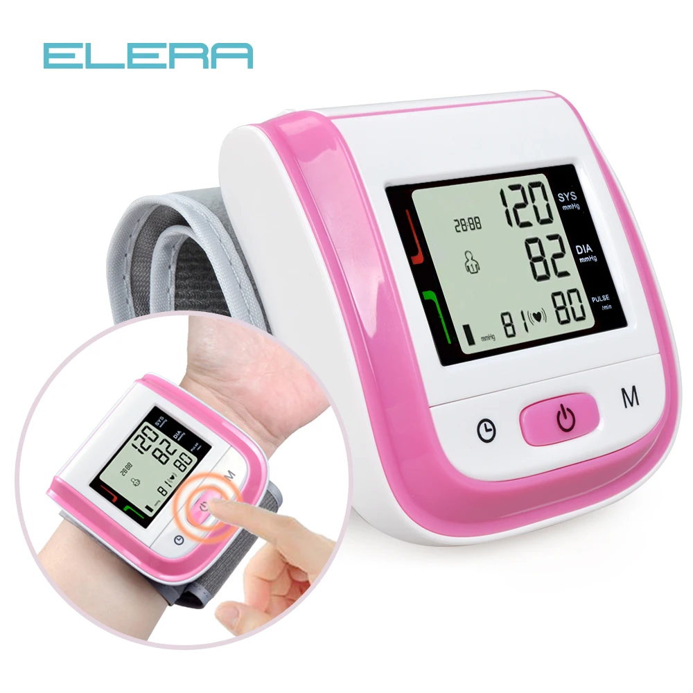 

ELARA Digital Wrist Blood Pressure Monitor sphygmomanometer Automatic Blood Pressure Meter Cuff Measuring Tonometer tensiometro