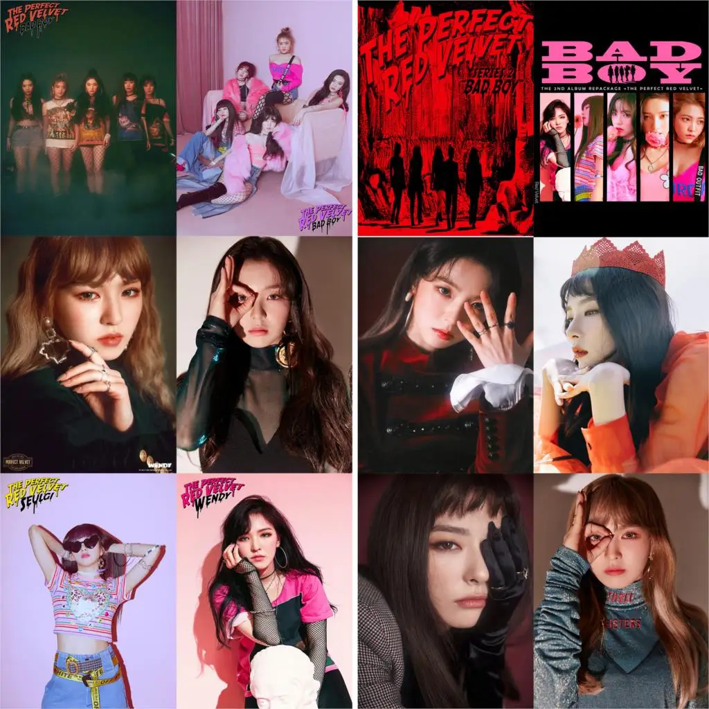 Отличные красные бархатные плакаты Bad Boy наклейки на стену K pop украшение для дома