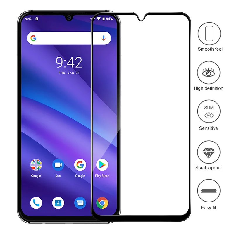 Полное покрытие, стекло для UMIDIGI A5 Pro, защита экрана, взрывозащищенный чехол, пленка, чехол для UMIDIGI A5 Pro 6,3"