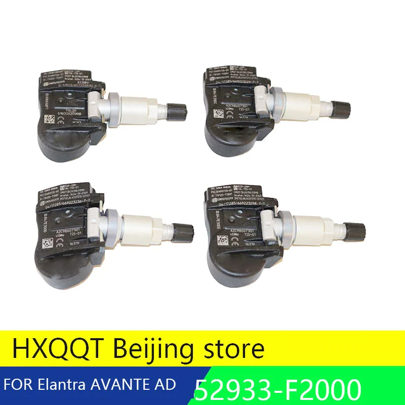 4PCS 52933F2000 TPMS Sensor For Hyundai 2017 Elantra AVANTE AD PMS Tire