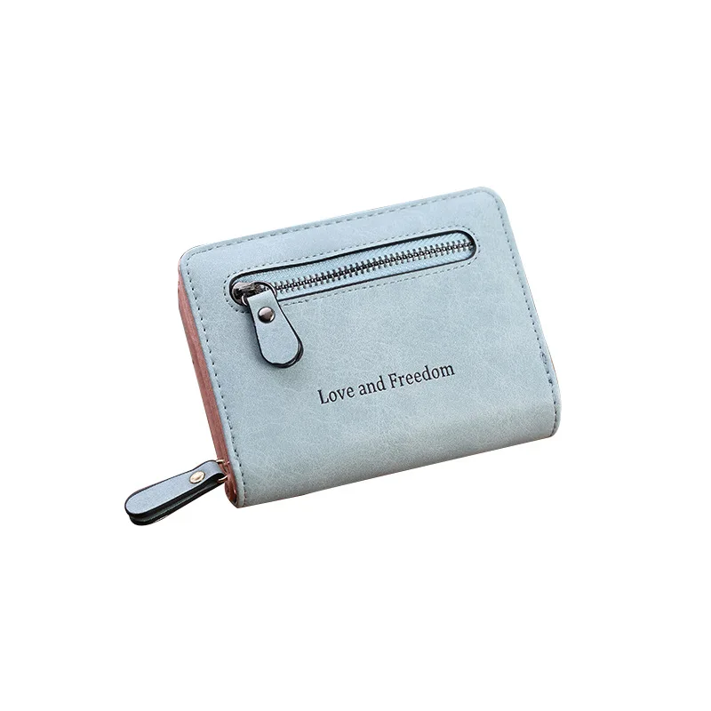 

Fashion Short Wallet Women PU leather Female Solid Money Wallet Casual Coin Purse Card Holder Girls Clutch Zipper bag Carteira