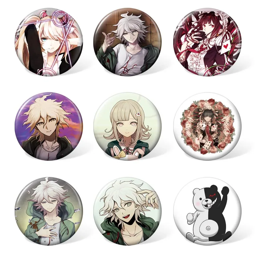 Рюкзак или сумка аксессуары Аниме ganganronpa monokuma мультяшный значок красочный костюм брошь (9 шт./компл.)
