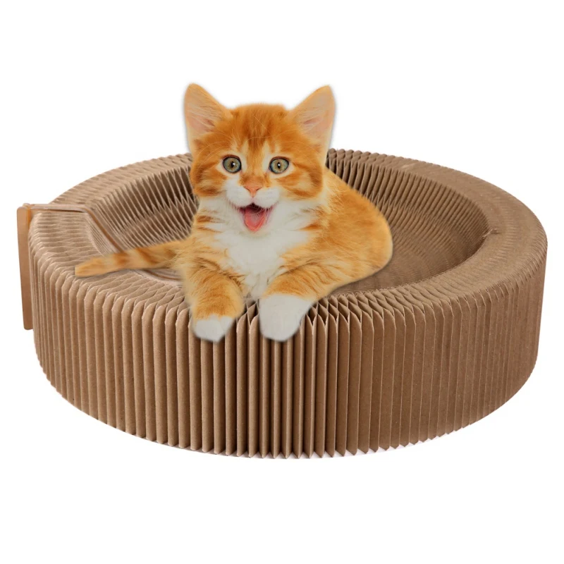 Image Good Quality Funny Pet Cats Toy Cat Scratch Board Protect Cat Paw Furniture 5 Design Corrugated Paper Cat Scratcher Foldable